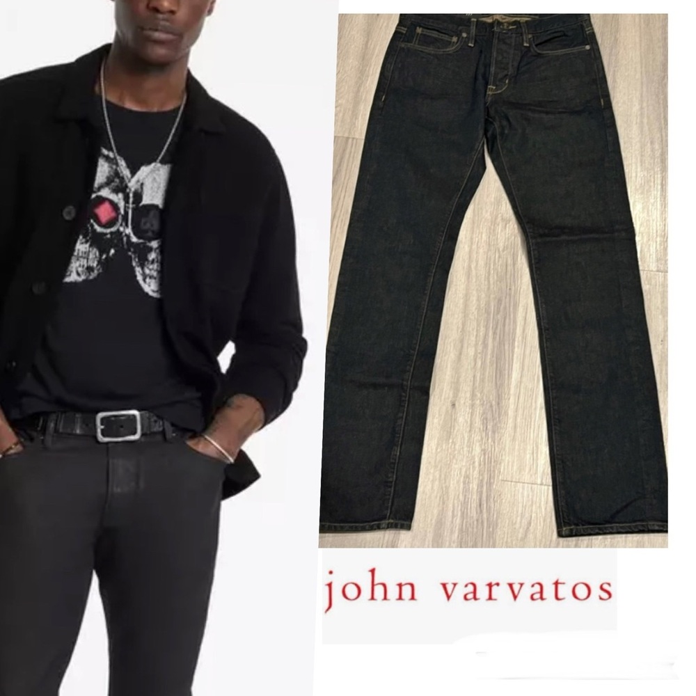 John Varvatos, 29” Waist, Men’s, Black Jeans, Straight Leg, Slim, Designer, NWT! - Picture 5 of 12